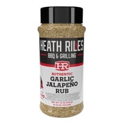 Heath Riles BBQ Rub - Garlic Jalapeño Seasoning, Champion Pitmaster Recipe, Legendary Rubs For Smoking & Grilling, 70+ BBQ Championships, 12 oz.