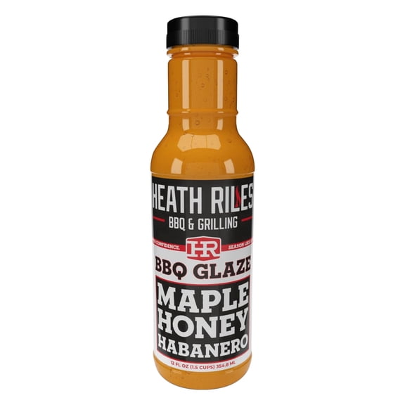 Heath Riles BBQ Maple Honey Habanero BBQ Glaze Bold Rib Glaze with Maple, Honey & Heat, Great on Pork, Ribs or Ham 80+ BBQ Championships, 12 oz