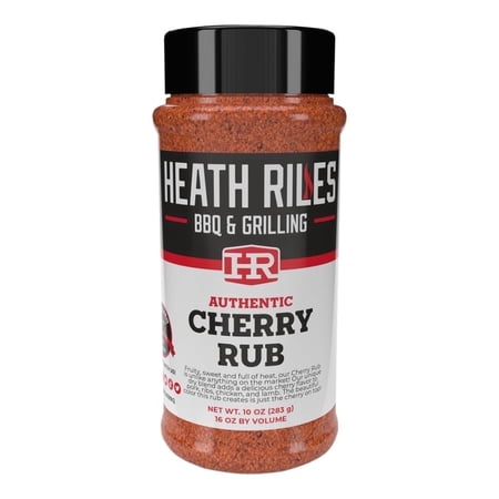 Heath Riles BBQ Rub - Cherry Seasoning, Champion Pitmaster Recipe, Legendary Rubs For Smoking & Grilling, 70+ BBQ Championships, 10 oz.