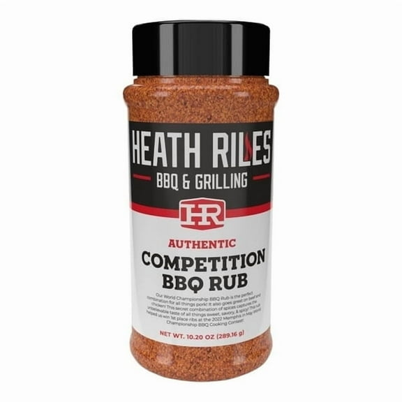 Heath Riles BBQ Rub - Competition Seasoning, Champion Pitmaster Recipe, Legendary BBQ Rubs For Smoking & Grilling, 70+ BBQ Championships, 10.20 oz.