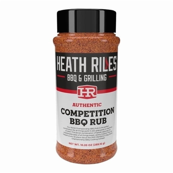 Heath Riles BBQ Rub - Competition Seasoning, Champion Pitmaster Recipe, Legendary BBQ Rubs For Smoking & Grilling, 70+ BBQ Championships, 10.20 oz.