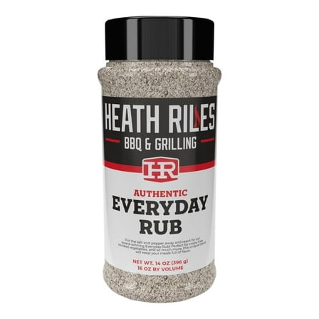 Heath Riles BBQ Rub - Everday All-Purpose Seasoning, Champion Pitmaster Recipe, Legendary Rubs For Smoking & Grilling, 70+ BBQ Championships, 14 oz.