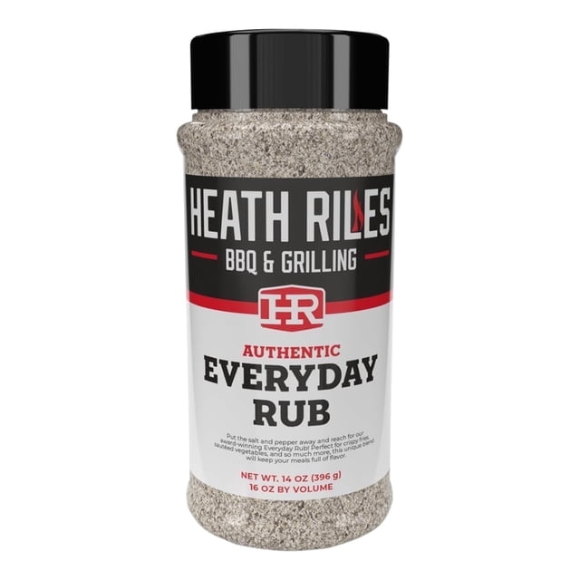 Heath Riles BBQ Rub - Everday All-Purpose Seasoning, Champion Pitmaster Recipe, Legendary Rubs For Smoking & Grilling, 70+ BBQ Championships, 14 oz.