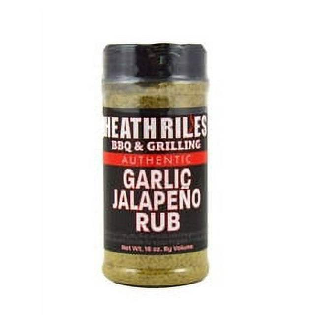 Heath Riles Garlic Jalapeno BBQ Seasoning Rub, 12 oz