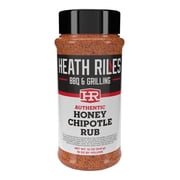 Heath Riles BBQ Rub Honey Chipotle Seasoning Champion Pitmaster Recipe Legendary Rubs for Smoking & Grilling 70+ BBQ Championships 12 oz