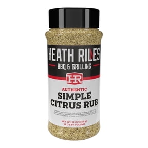 Heath Riles BBQ Rub - Simple Citrus Seasoning, Champion Pitmaster Recipe, Legendary Rubs For Smoking & Grilling, 70+ BBQ Championships, 12 oz.
