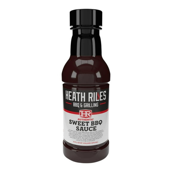 Heath Riles BBQ Sweet Barbecue Sauce, Champion Pitmaster Recipe, Bottle 16 oz.
