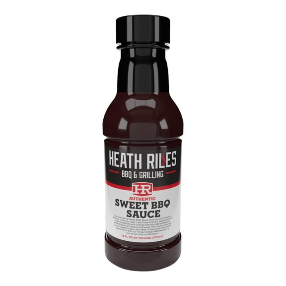 Heath Riles BBQ Sweet Barbecue Sauce, Champion Pitmaster Recipe, Bottle 16 oz.