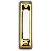 Heath Zenith Wired Polished Brass Doorbell Push-Button