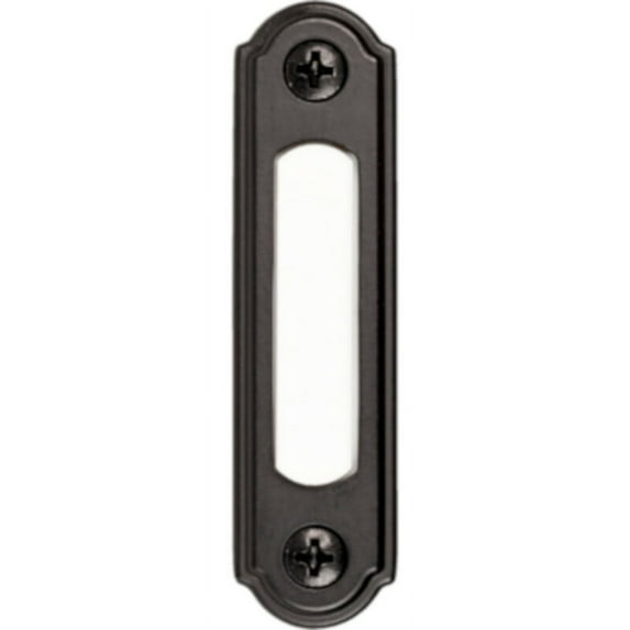 Heath Zenith Black Metal Wired Pushbutton Doorbell