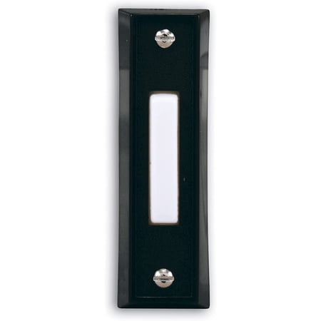 Heath Zenith Wired Black Doorbell Push-Button 18000104