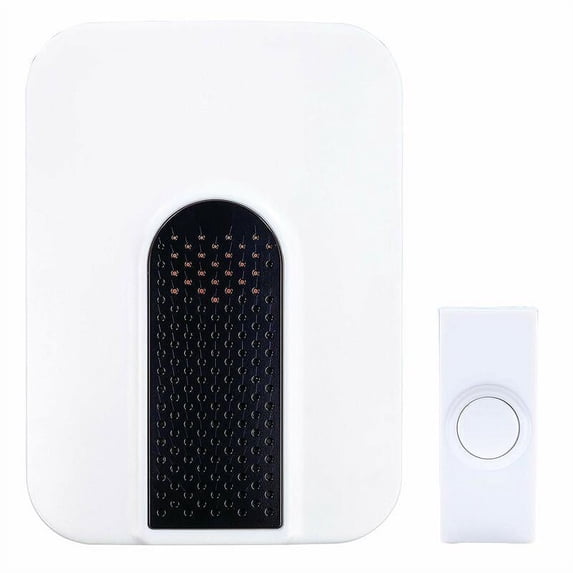 Heath/Zenith SL-7306-03 Wireless Door Chime and Push Button, White
