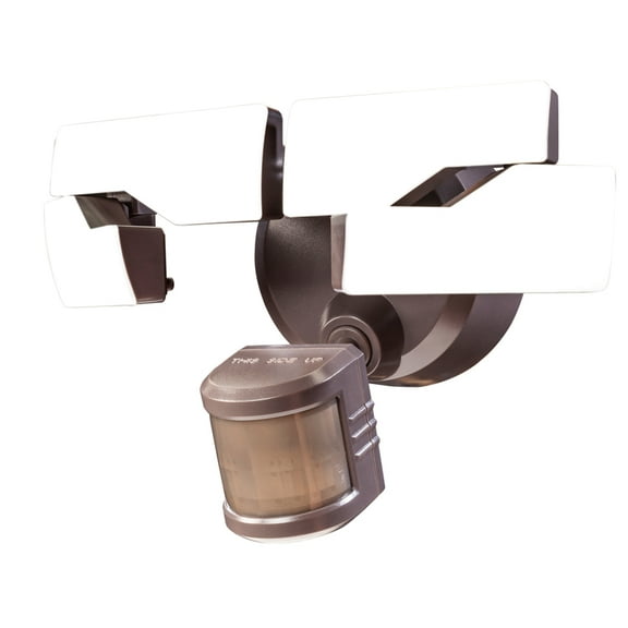 Heath Zenith Flexview Quad Lamp Technology Motion-Sensing Hardwired LED Bronze Security Light
