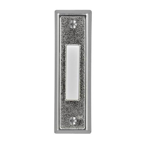 Heath Zenith Heath Zenith Silver Plastic Wired Lighted Push Doorbell Button