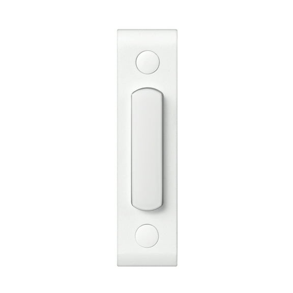 Heath Zenith Heath Zenith White Metal Wired Lighted Push Doorbell Button