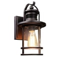 thumbnail image 1 of Heath Zenith Hzconnect Wi-Fi Smart Home Motion-Sensing Hardwired LED Black Coach Light, 1 of 3