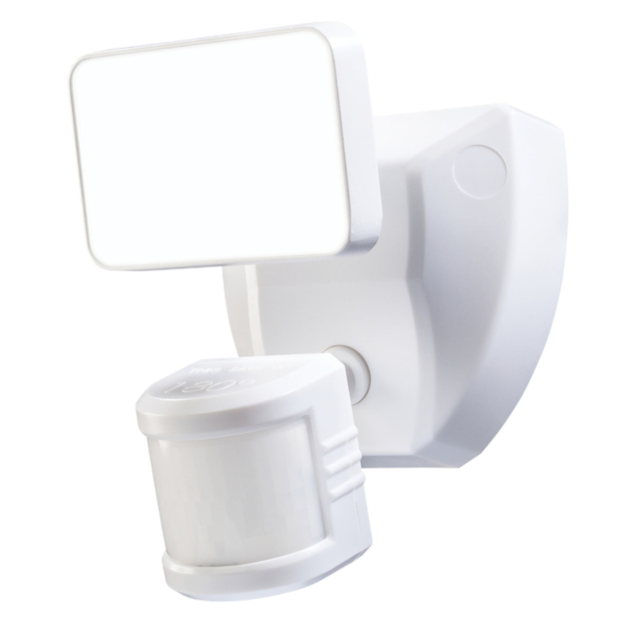 White Motion-Sensing LED Outdoor Security Flood Light