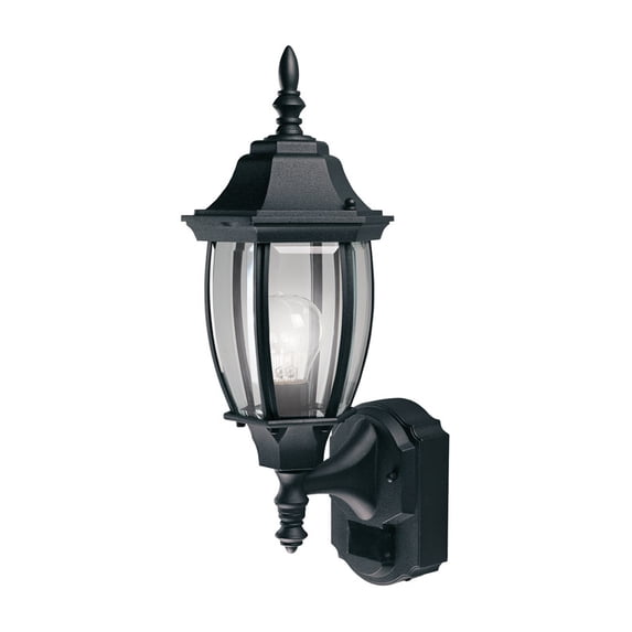 Heath Zenith Motion-Sensing Hardwired LED Black Coach Light
