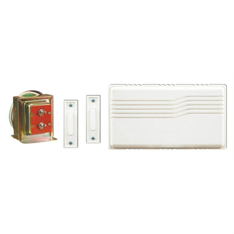 Heath Zenith White Plastic Wired Door Chime Kit Heath Zenith White Plastic Wired Door Chime Kit
