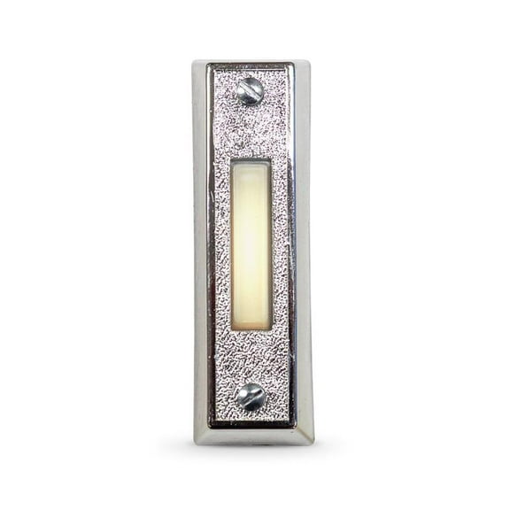 Heath Zenith SL-258-02 Wired Lighted Silver Finish Push Button