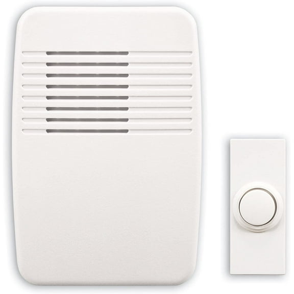 Heath/Zenith SL-7366-02 Wireless Plug-In Door Chime Kit with Molded Plastic Cover, White