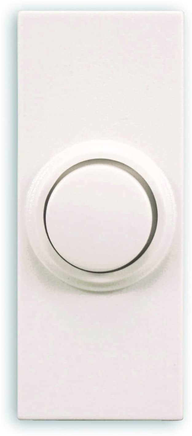Heath Zenith SL739302 Doorbell Wrls PushButton Round, White