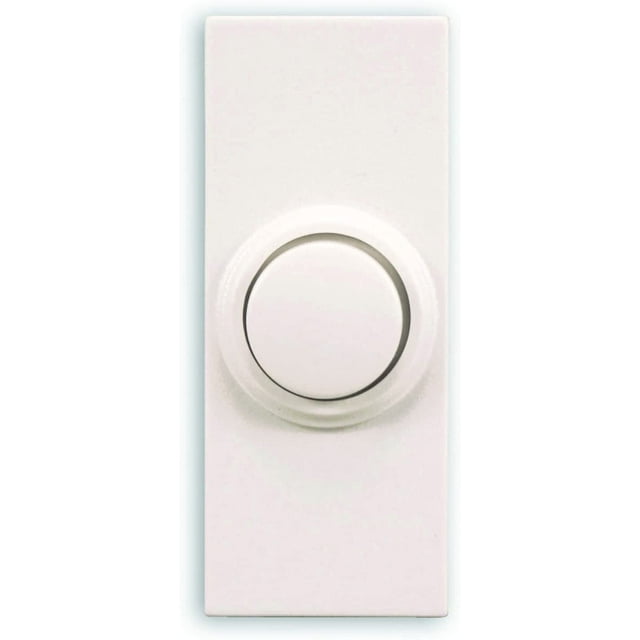 Heath Zenith SL739302 Doorbell Wrls PushButton Round, White