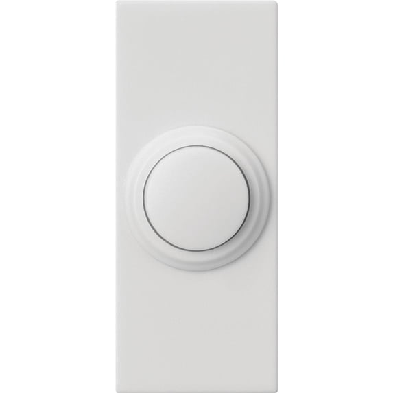 Heath Zenith Wireless White Doorbell Push-Button 18000126 — Indoor & Outdoor Use, NEC-Compliant