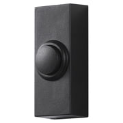 Heath Zenith Satin Nickel Black Plastic Wireless Pushbutton Doorbell