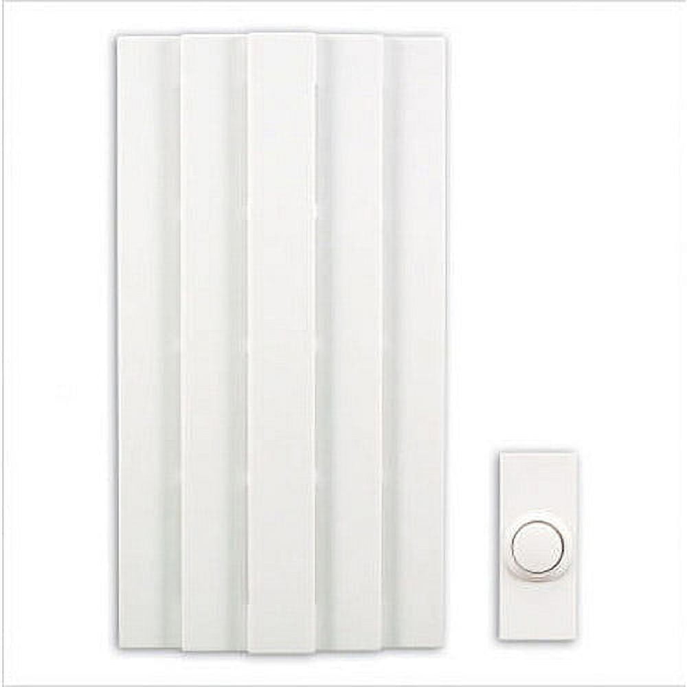 Heath Zenith Traditional Decor Wireless Door Chime with Push Button, White