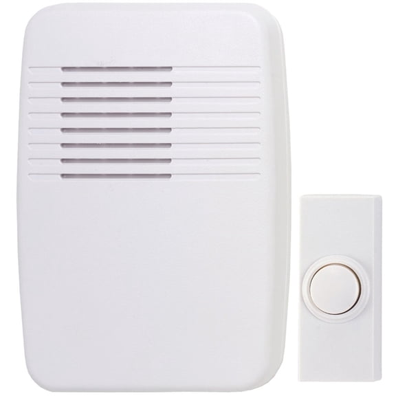 Heath Zenith White Plastic Wireless Door Chime Kit