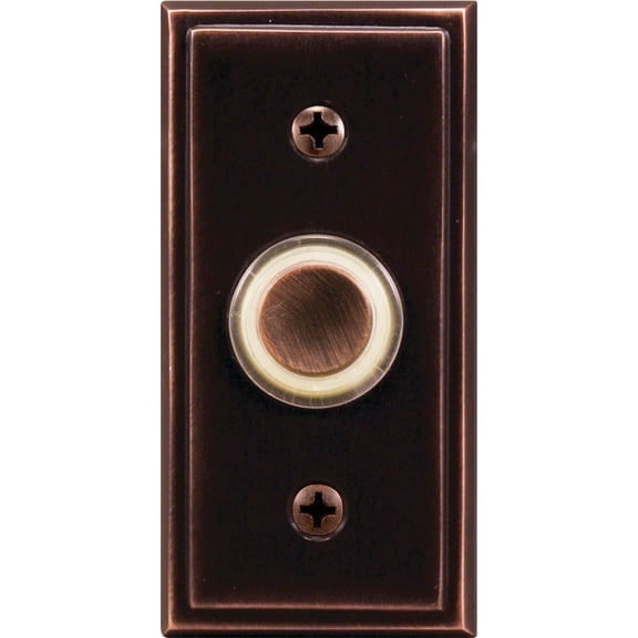 Heath Zenith Wired Lighted Doorbell Push-Button - Pack of 2