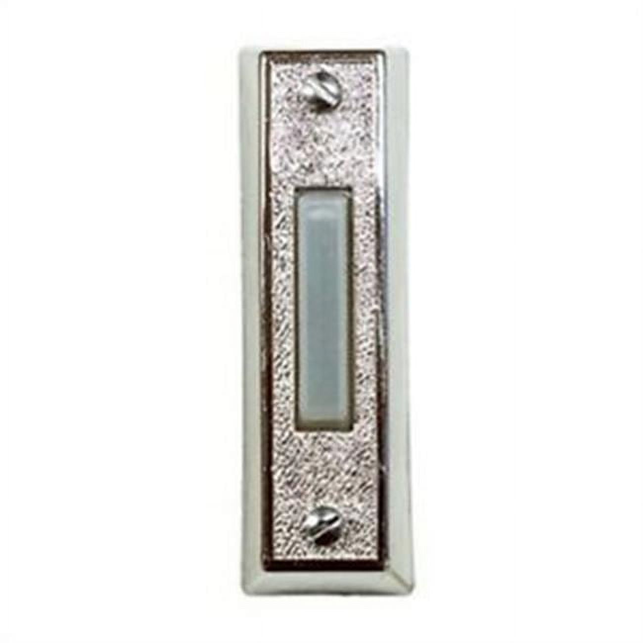 Heath Zenith Wired Silver Plastic LED Lighted Doorbell PushButton