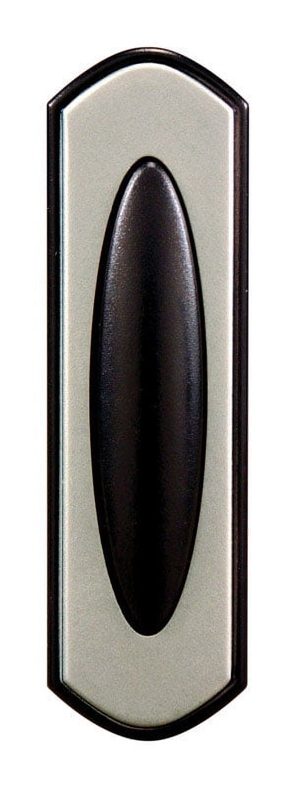 Black and Satin Nickel Wireless Push Button Doorbell