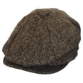 thumbnail image 1 of Heathclif Herringbone Wool Newsboy Cap - S - Brown/Tan, 1 of 1