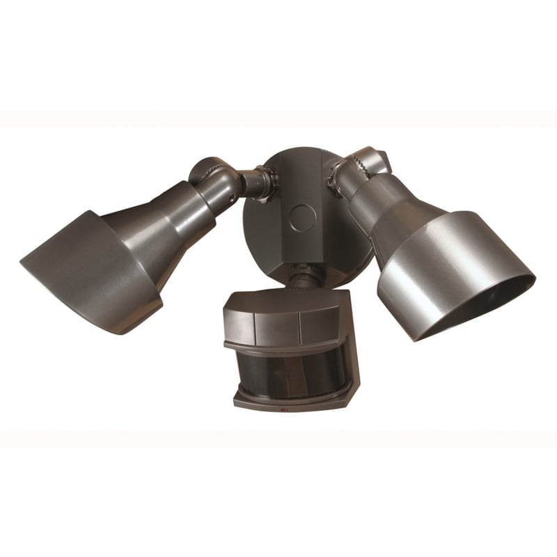 Heathco HZ-5597-BZ 100 Watt Bronze DualBrite® 2-Level Motion Flood ...