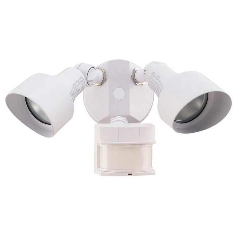 Heathco HZ-5597-WH 2 Bulb 100 Watt White DualBrite® 2-Level Motion Flood Light Heathco HZ-5597-WH 2 Bulb 100 Watt White DualBrite® 2-Level Motion Flood Light