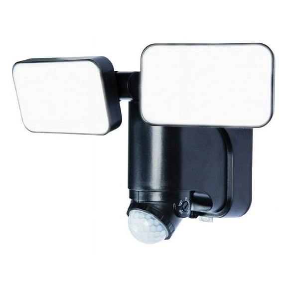 Heathco HZ-7163-BK 600 Lumen Black Solar LED Motion Activated Security Light