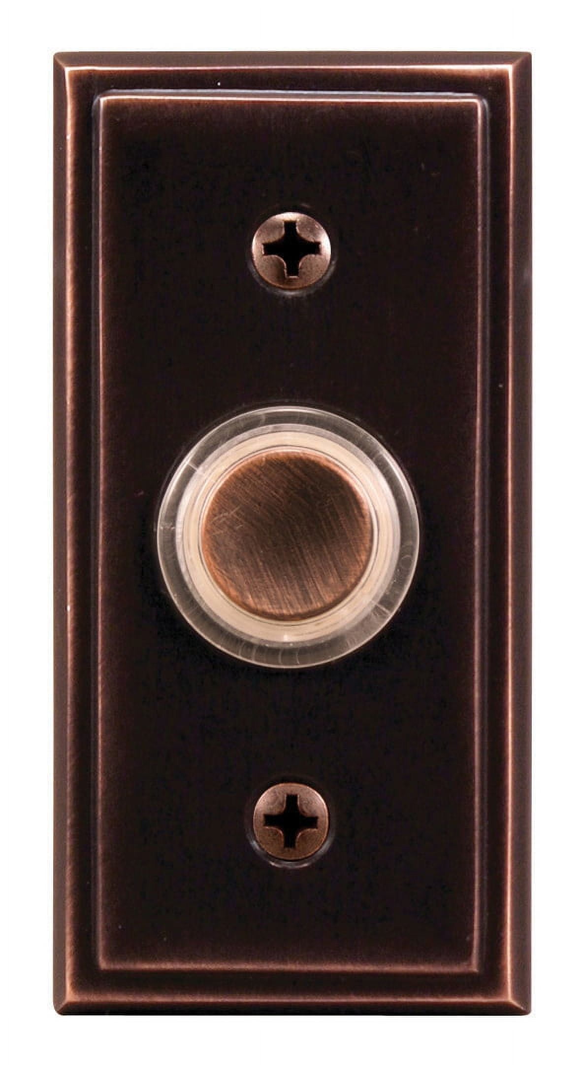 Heathco SL60202 3" Oil Rubbed Bronze Wired Lighted Doorbell Push