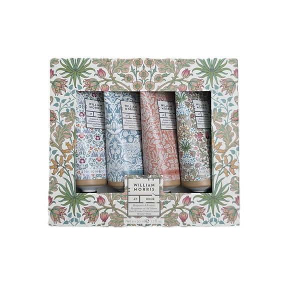 Heathcote & Ivory William Morris At Home Hyacinth Bergamot Vetiver Hand Cream Set 4pc