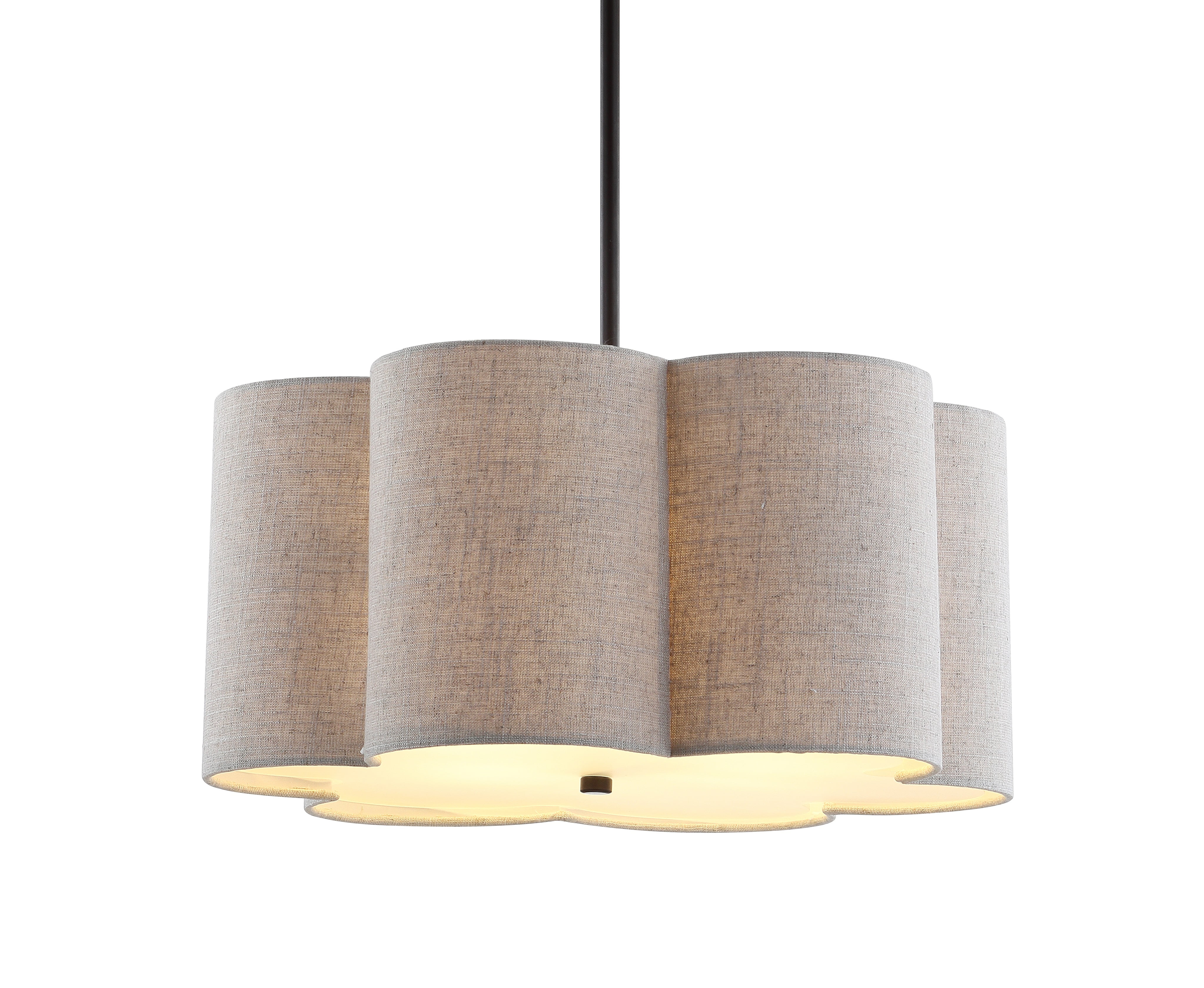 Heather 20" Oil-Rubbed Bronze Adjustable LED Drum Pendant
