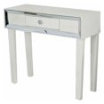 thumbnail image 1 of Heather Ann Avery Collection White Wood 1-Drawer Console Cabinet with Clear Mirror, 1 of 9