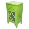 thumbnail image 1 of Heather Ann Creations Frasera 1 Drawer 1 Door Quatrefoil Glass Accent Cabinet, 1 of 3