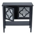 thumbnail image 1 of Frasera 2-Door Console Cabinet with Quatrefoil Mirror Inserts and Shelf - Black, 1 of 11