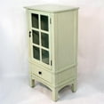 thumbnail image 1 of Heather Ann Creations W191085-1229 Vivian 1-Door & 1-Drawer Accent Cabinet with Paned Glass Inserts - Light Sage, 1 of 2