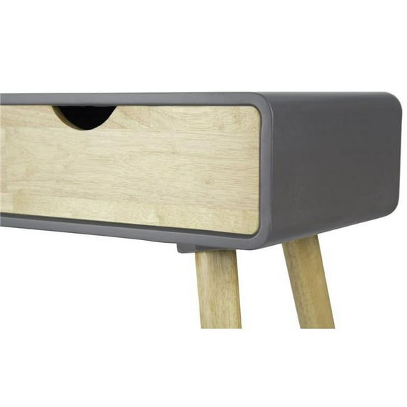 Heather Ann Creations W22375-GRA Euro 2-Drawer Console Table - Graphite