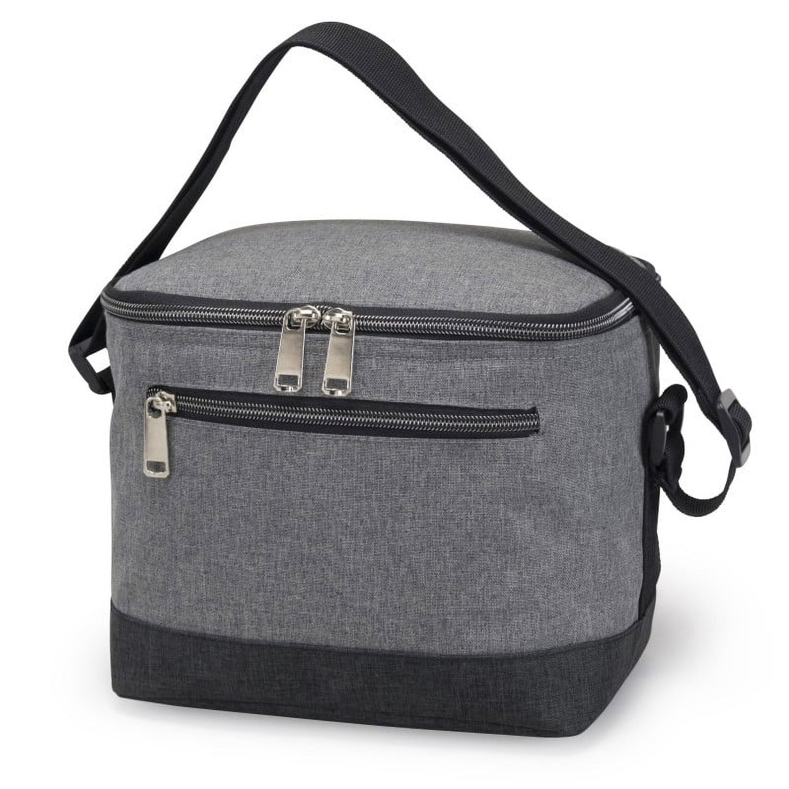 Heather Cooler Bag 6-pack Insulated Lunch Bag Charcoal Gray