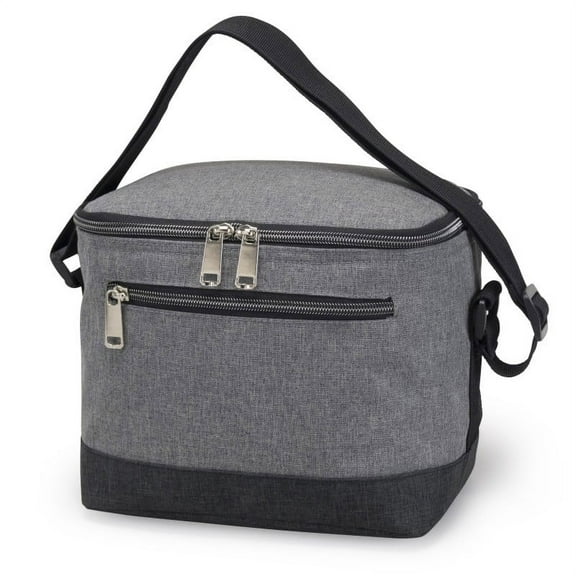 Heather Cooler Bag 6-pack Insulated Lunch Bag Charcoal Gray