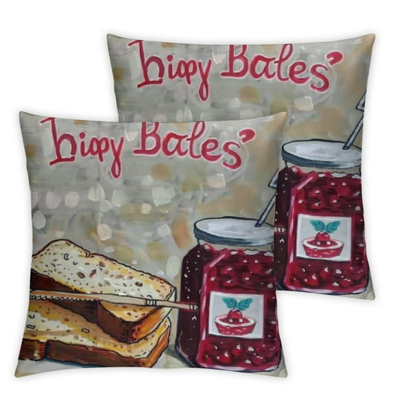 Heather Dutton Happiness Is Toast And Jam Throw Pillow,