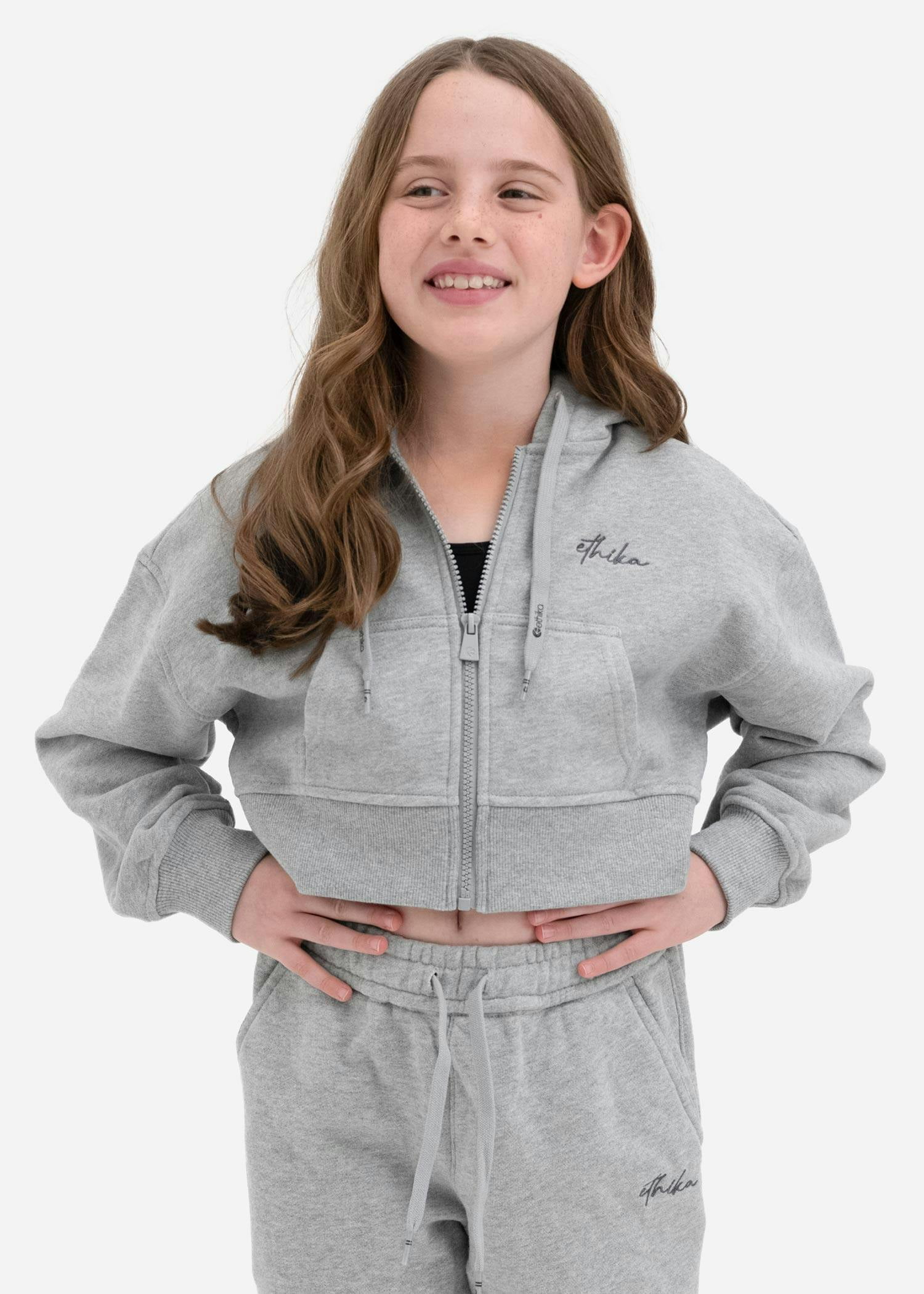 Girls Cropped Sweat Hoody